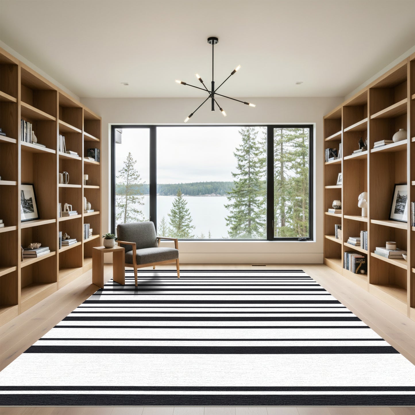 Linear Contrast Horizontal Bands Rug