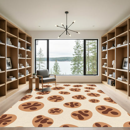 Brown Speckled Organic Blobs Rug