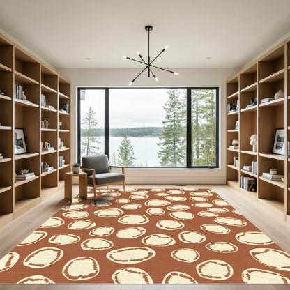 Terracotta Speckled Pebble Composition Rug