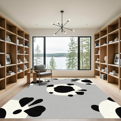 Monochromatic Abstract Spots Rug