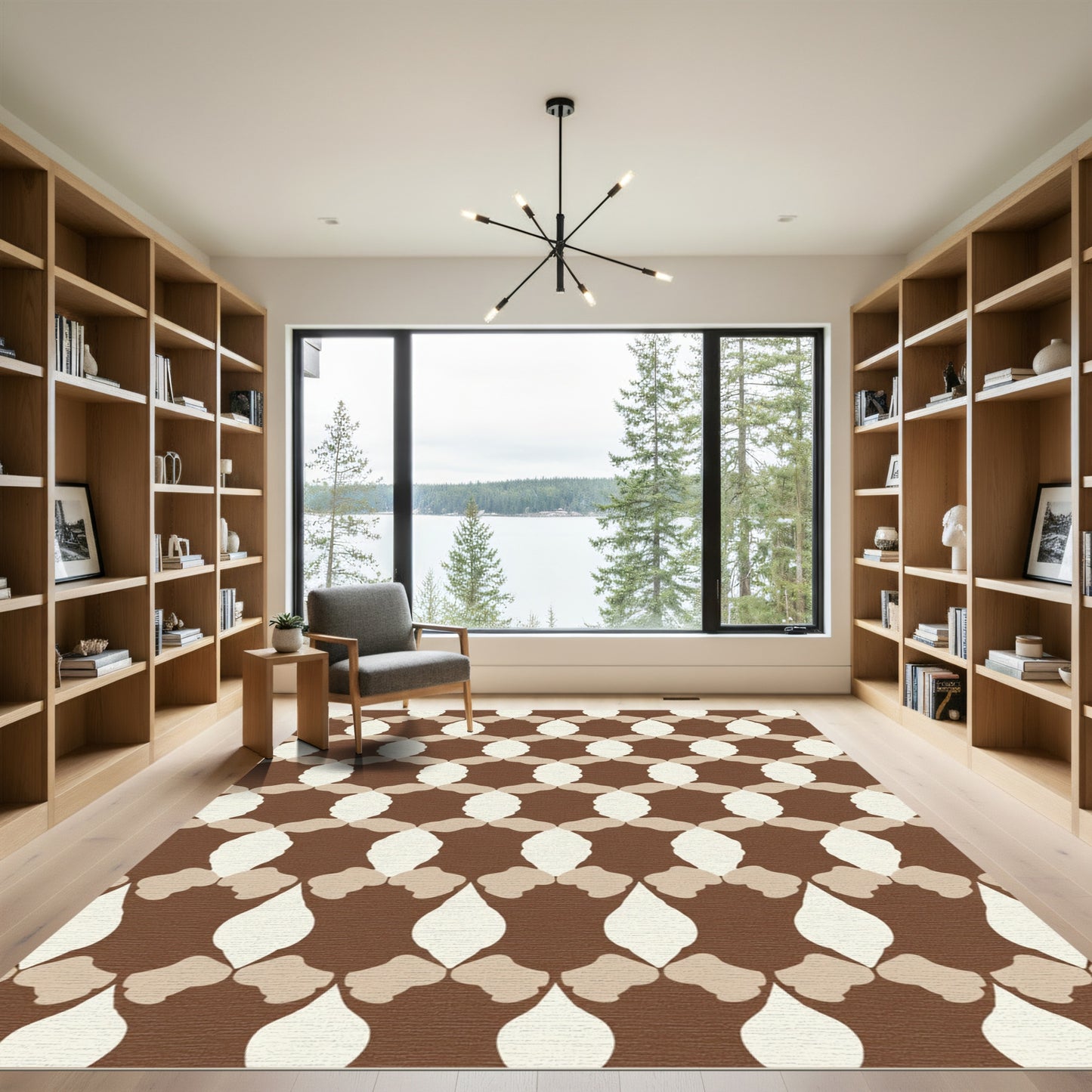 Brown Neutral Geometric Lattice Rug