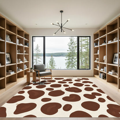 Brown Spots Cream Backdrop Rug