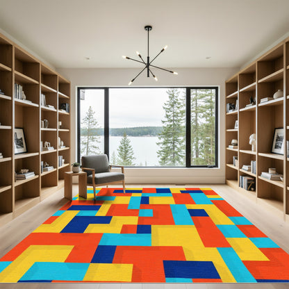 Mid-century Modern Geometric Abstract Rug