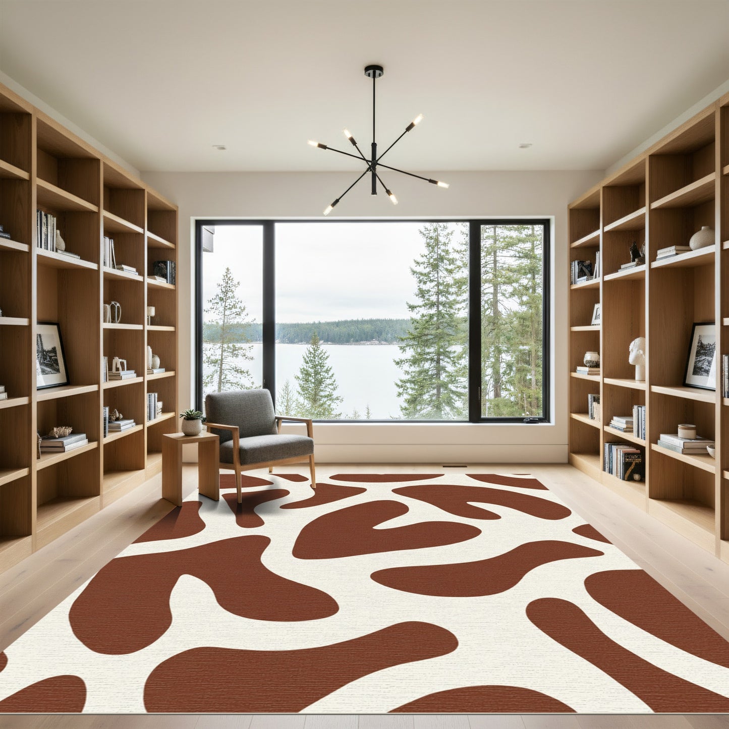 Clay Cream Organic Splotch Rug