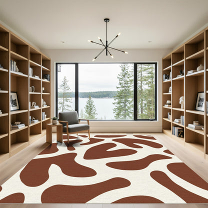 Clay Cream Organic Splotch Rug