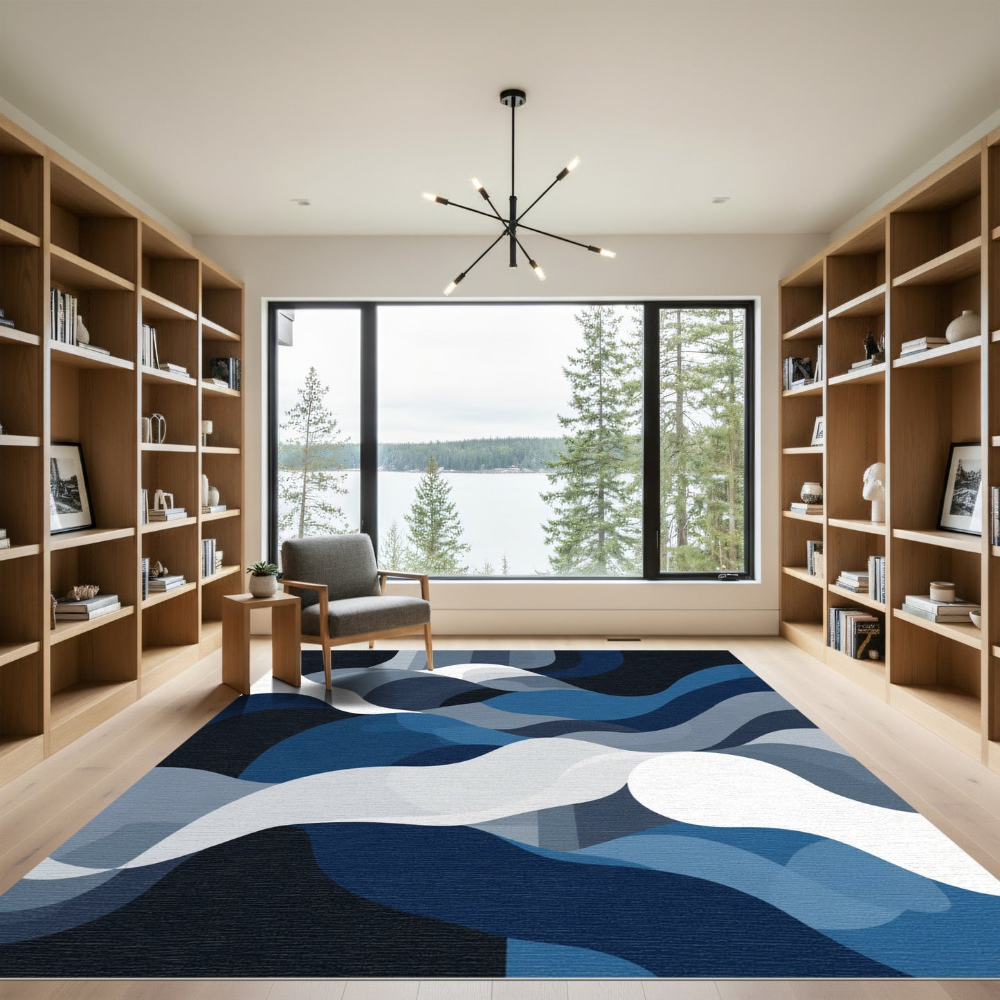Cascading Ocean Currents Rug