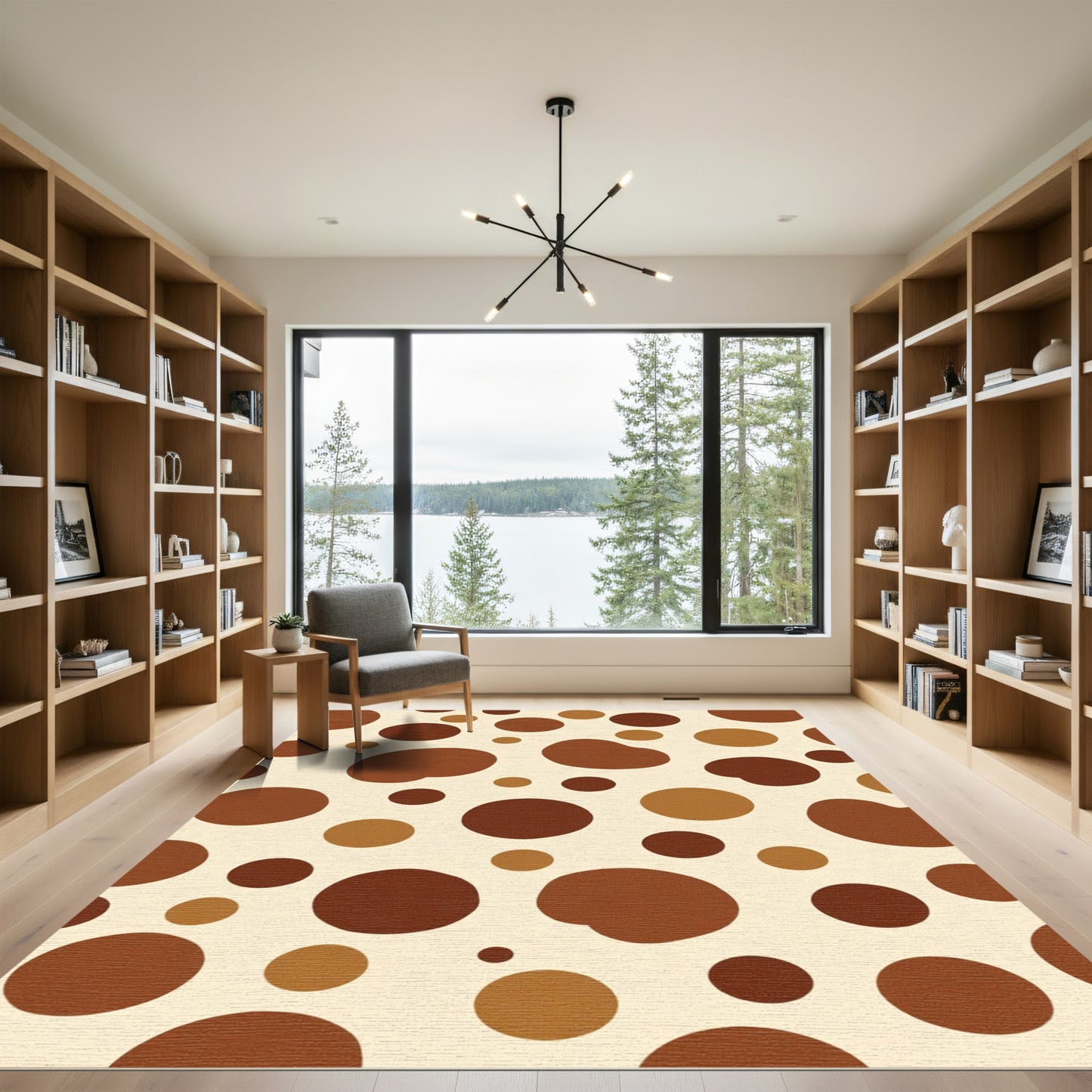 Earthy Polka Dot Scatter Rug