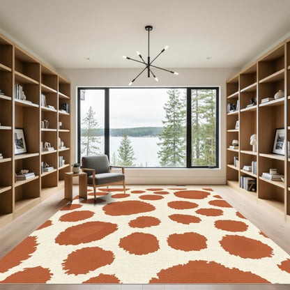 Cream Spotty Terra Cotta Spots Rug