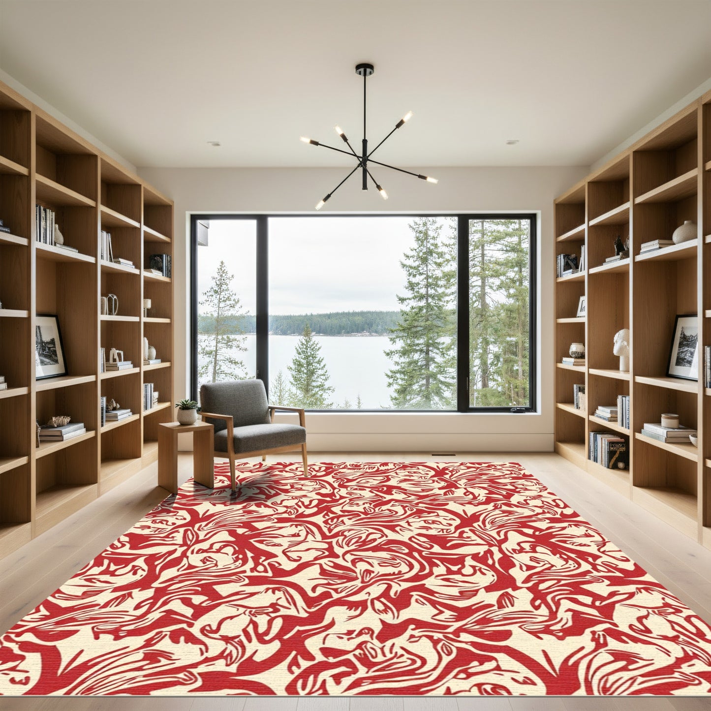 Crimson Visage Swirl Rapport Rug