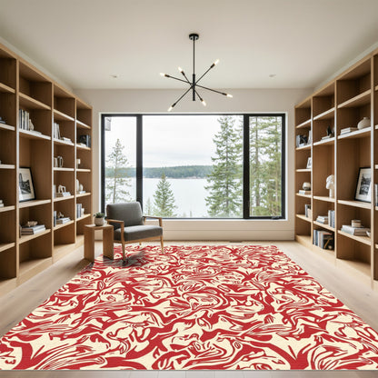Crimson Visage Swirl Rapport Rug