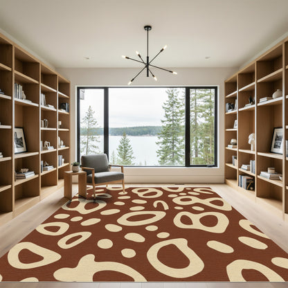 Earthy Organic Blob Scatter Rug