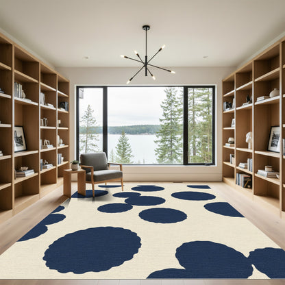 Deep Blue Blob Scatter Rug