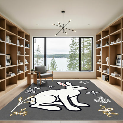 White Rabbit Woodland Whimsy Rug