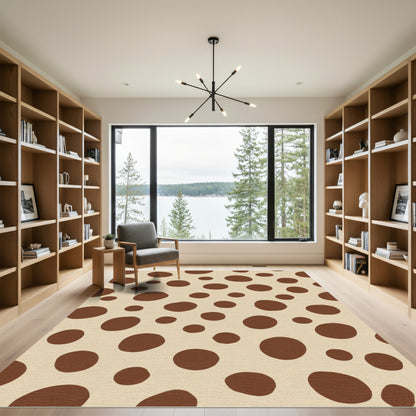 Brown Dot Cloud Formation Rug