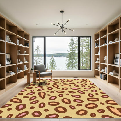 Wild Animal Spots Ochre Brown Rug