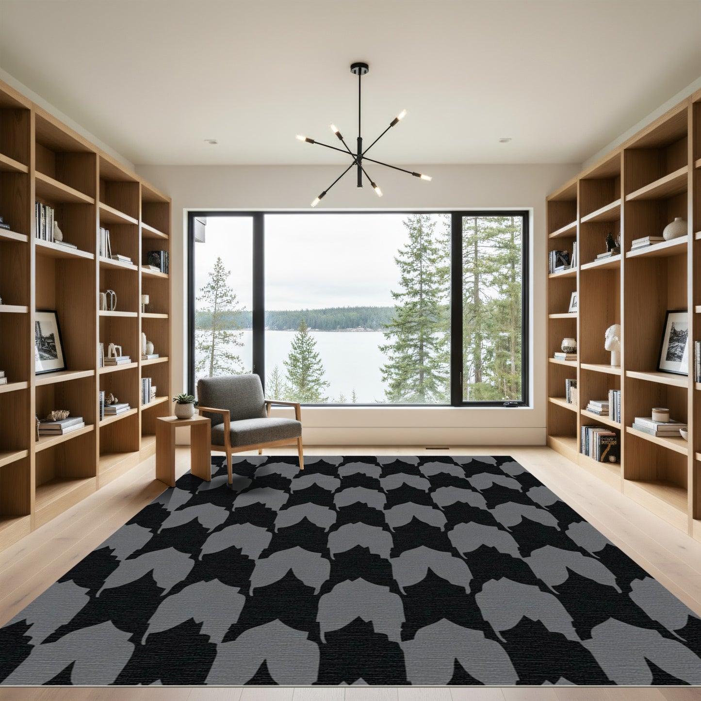 Dark Gray Archway Repeat Rug