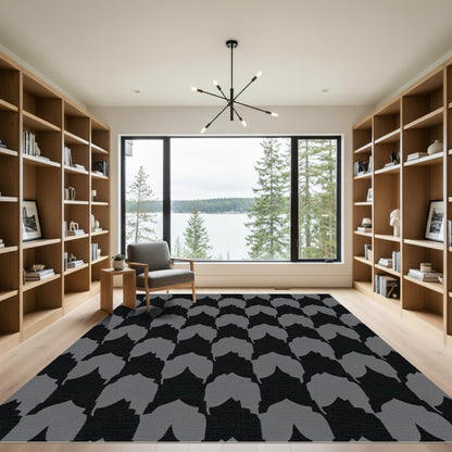 Dark Gray Archway Repeat Rug