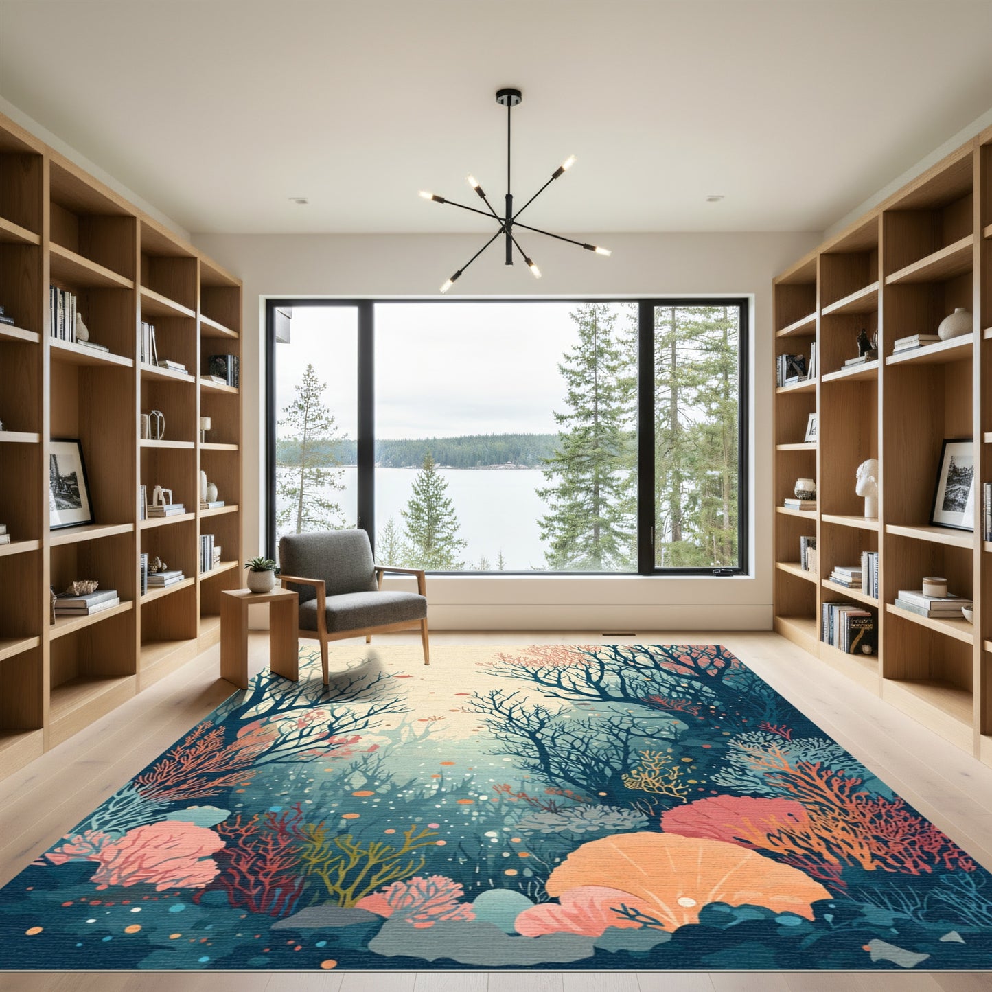 Underwater Coral Reef Scene Rug