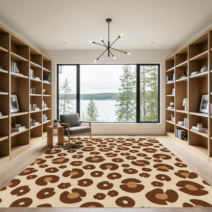 Brown Leopard Spot Organic Rug