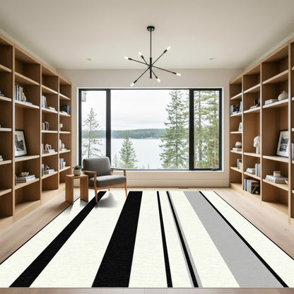 Monochromatic Vertical Stripe Rug