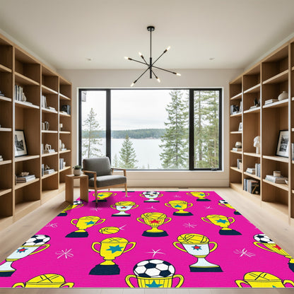 Golden Trophy Ball Medley Jam Rug