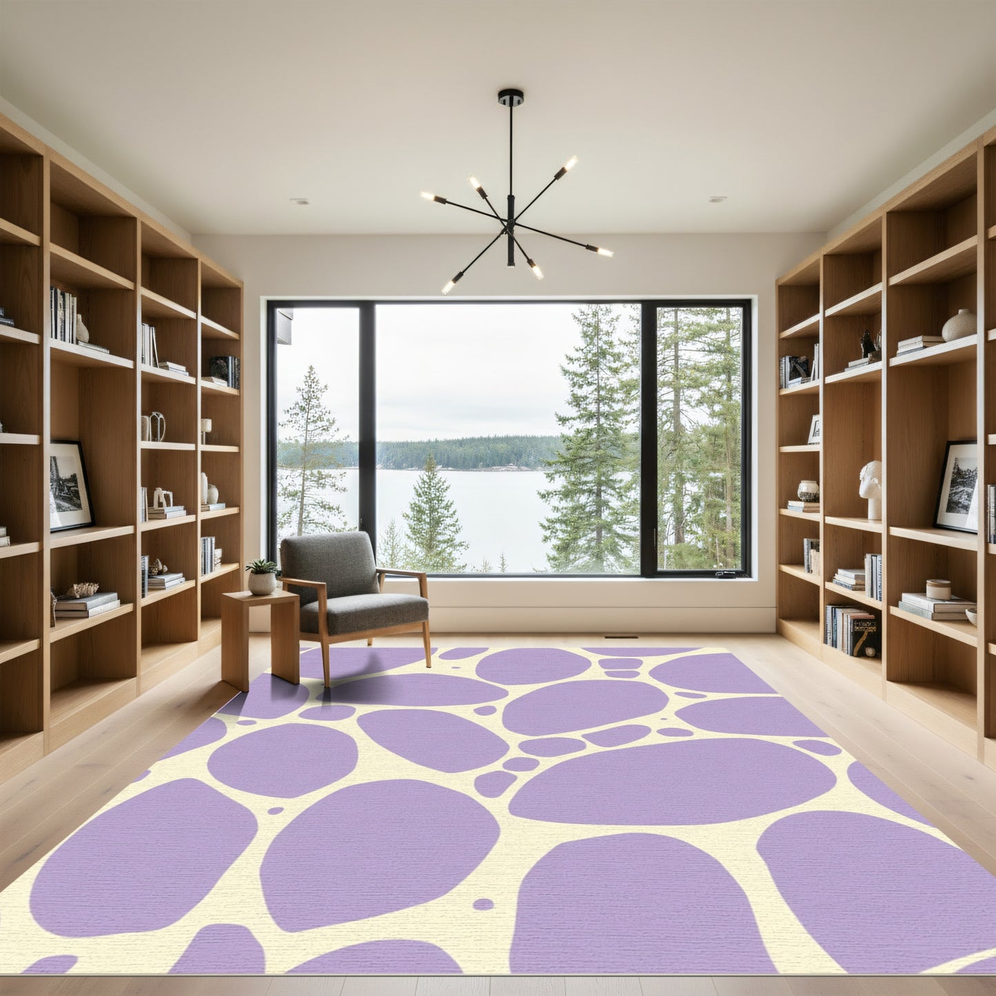 Pastel Organic Blob Composition Rug