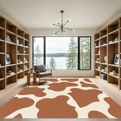Earthy Brown And Cream SpotsRug Rug