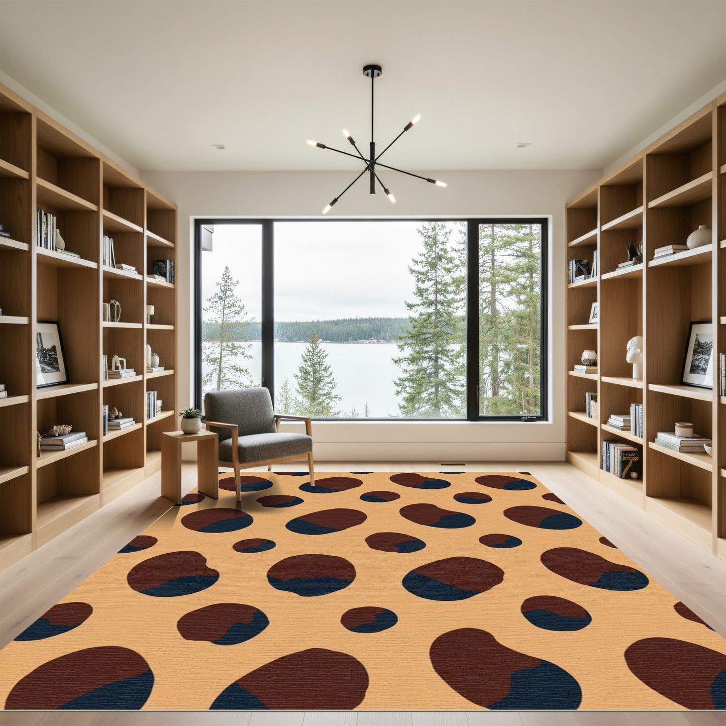 Warm Amber Speckled Spot Rug