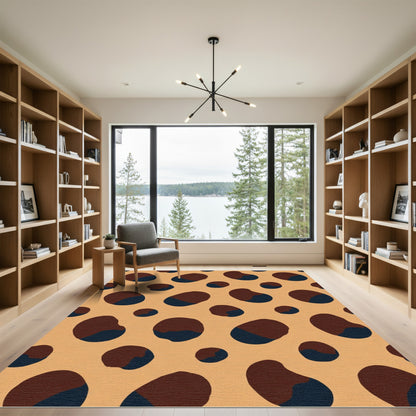 Warm Amber Speckled Spot Rug