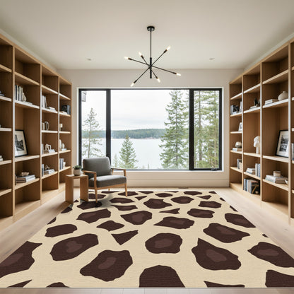 Taupe Animal Print Spots Rug