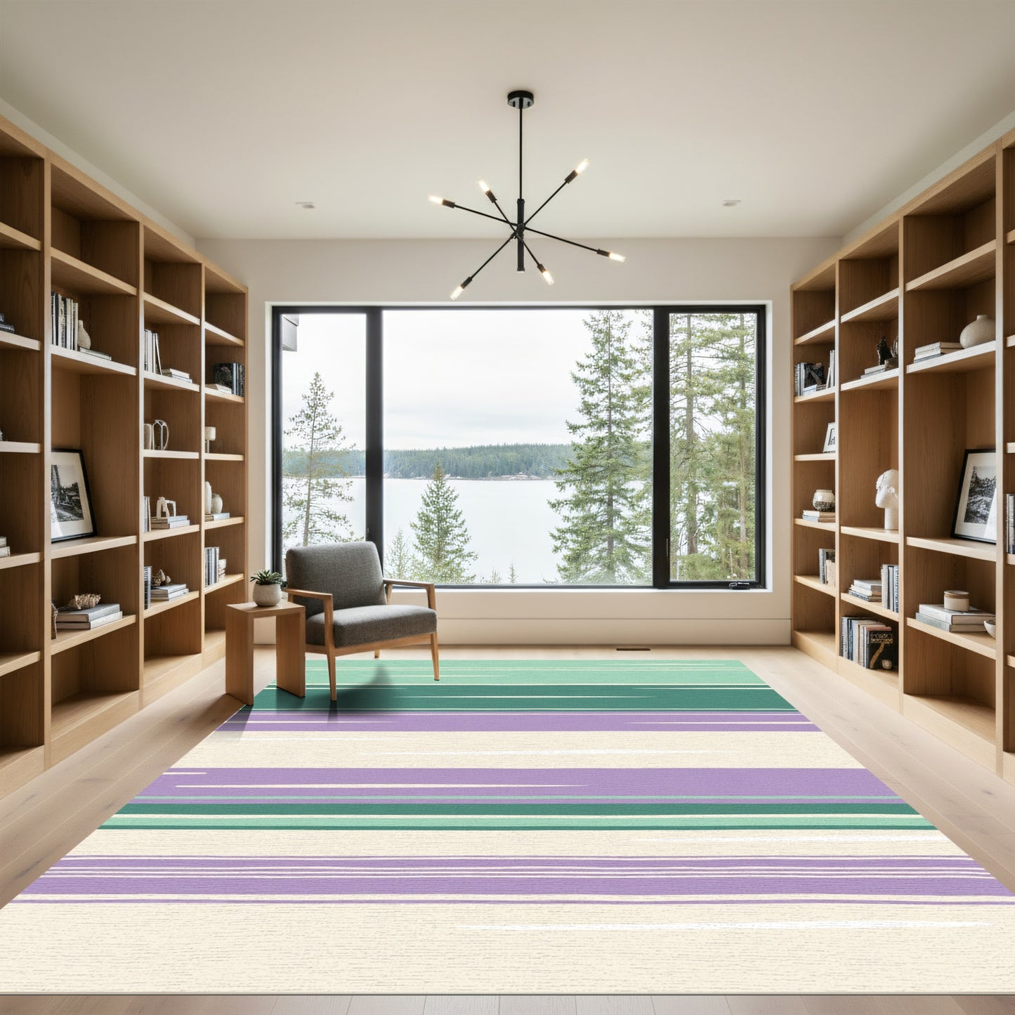 Modern Striped Serene Hues Rug