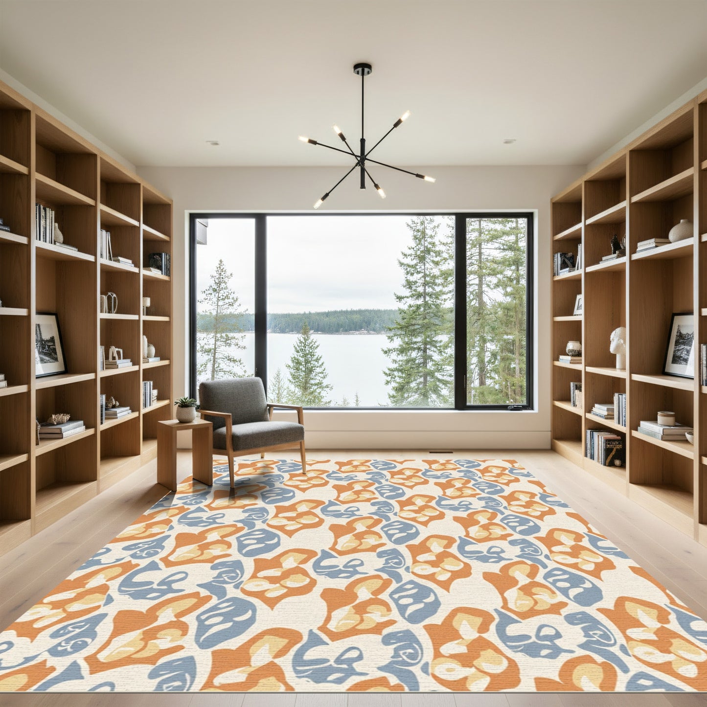 Tuscan Ochre Abstract Animal Forms Rug