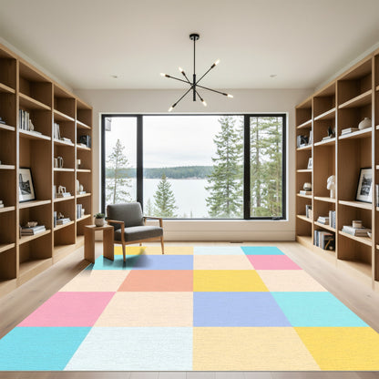 Pastel Squares Color Block Rug