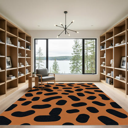 Amber Black Organic Bean Rug