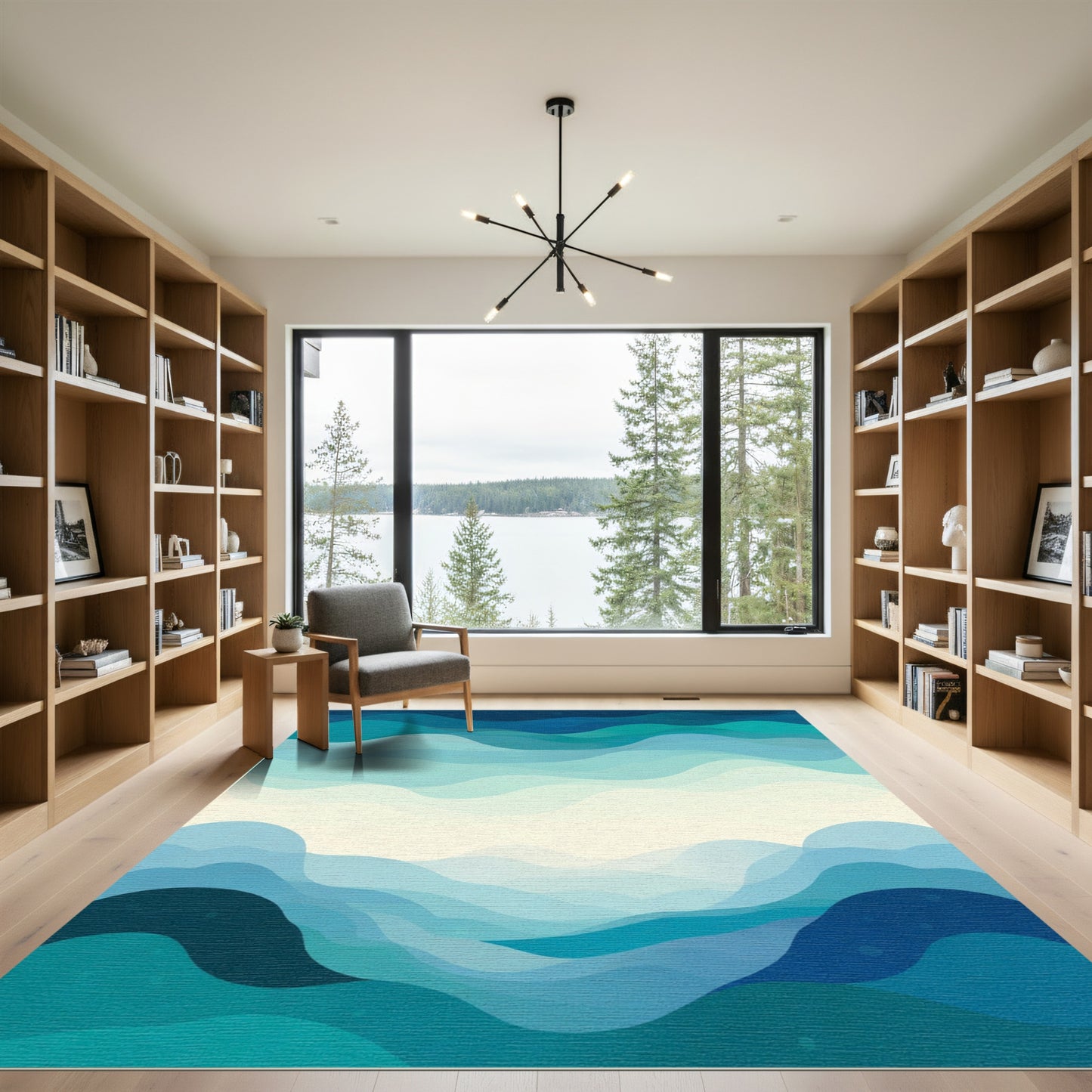 Oceanic Wave Abstract Gradient Rug