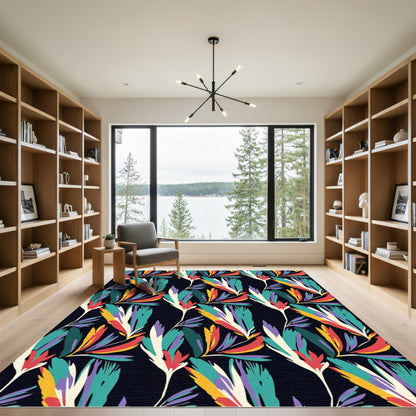Tropical Floral Medley Reeds Rug