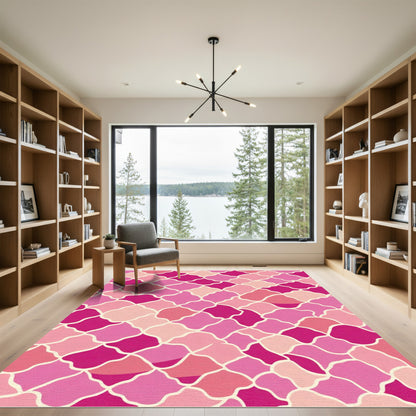 Pink Palette Quarrelsome Quilt Layout Rug