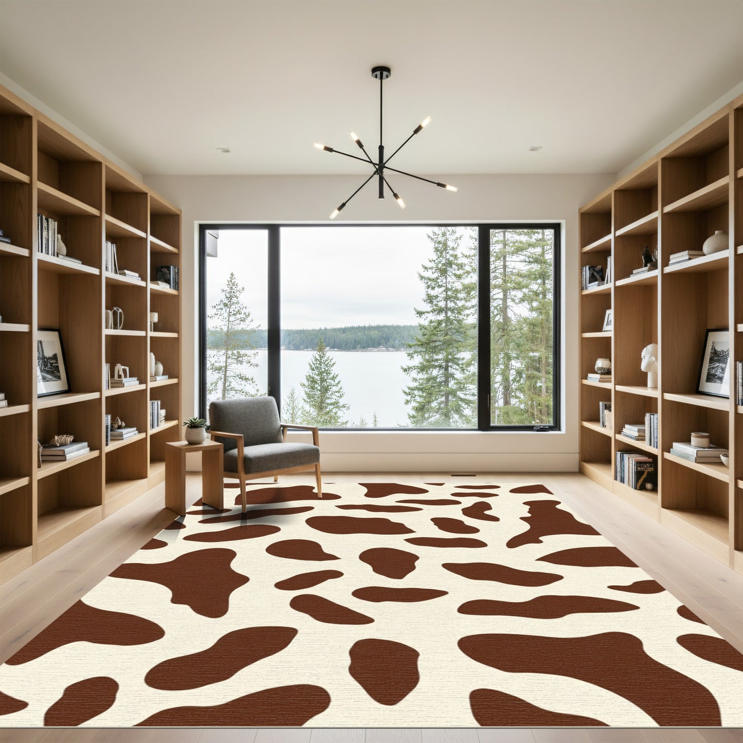 Chocolate Milk Splatter Accents Rug