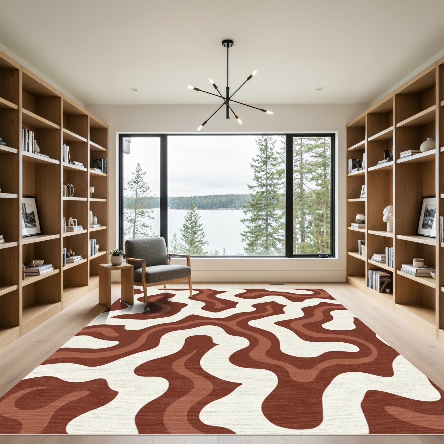 Earthy Tones Organic Swirl Rug