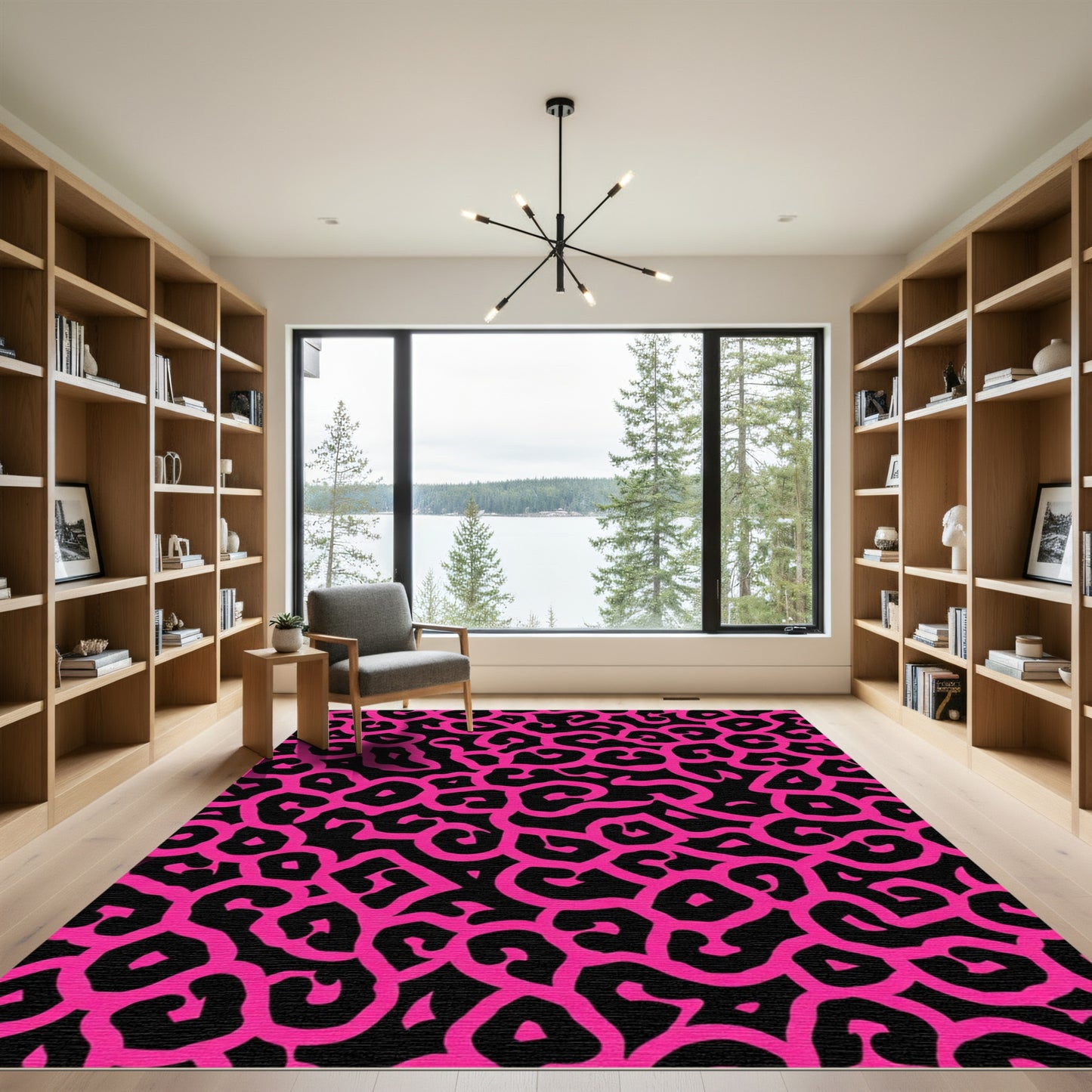 Hot Pink Leopard Animal Print Rug