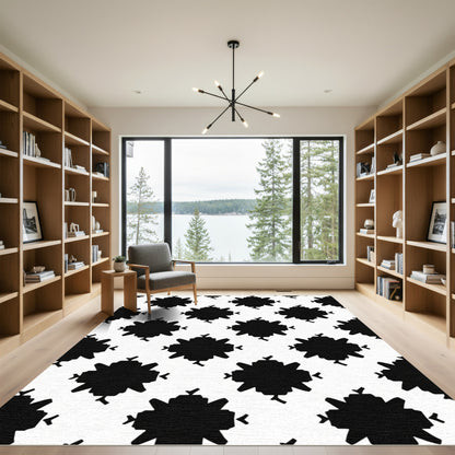 Monochromatic Starburst Diamond Arrangement Rug
