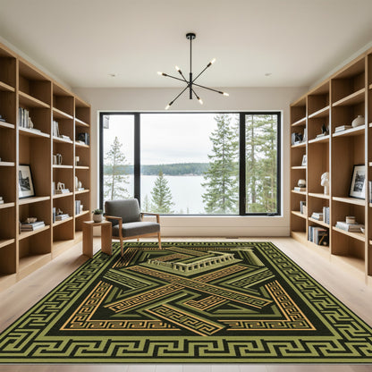 Ancient Greece Geometric Temple Rug