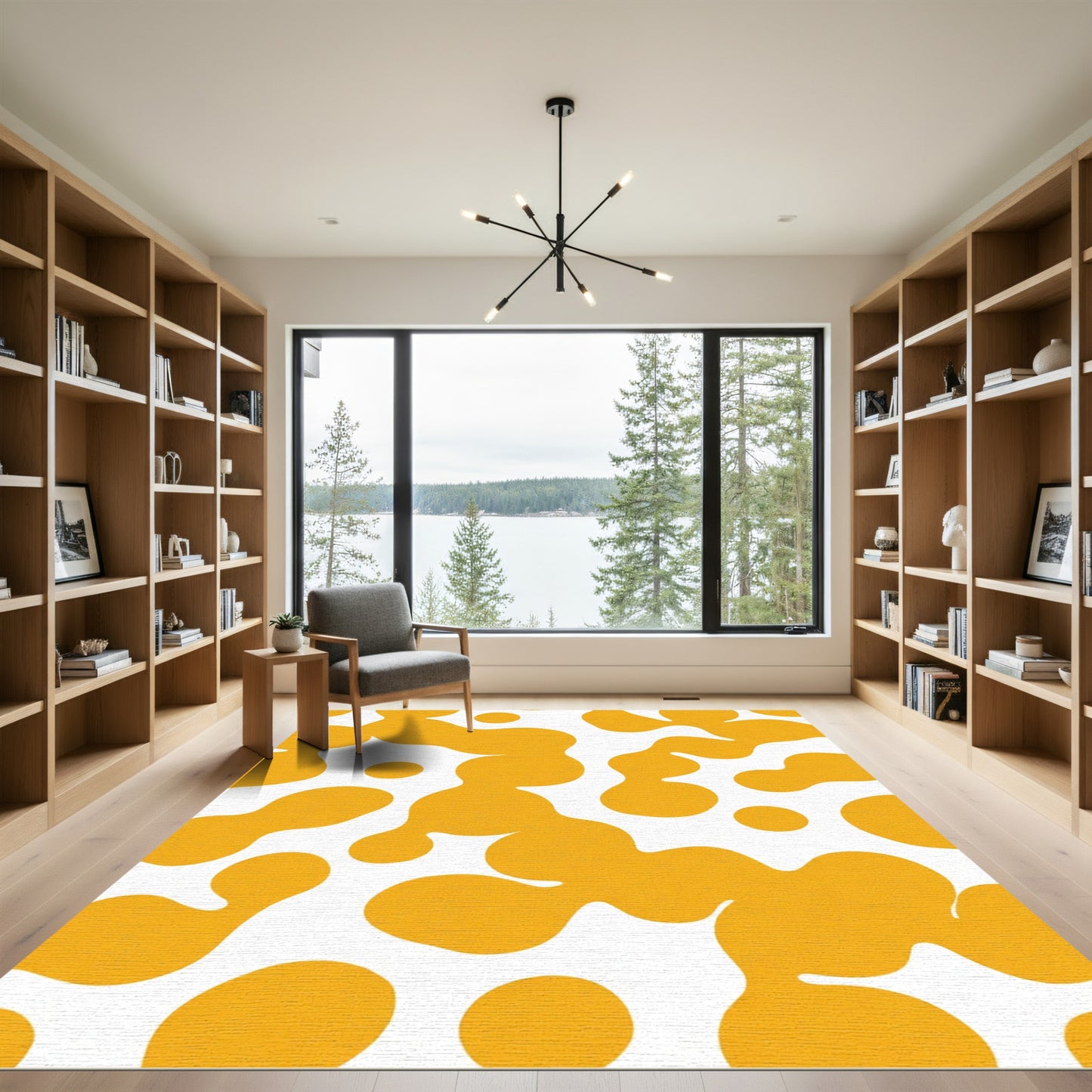 Golden Pod Abstract Organic Rug
