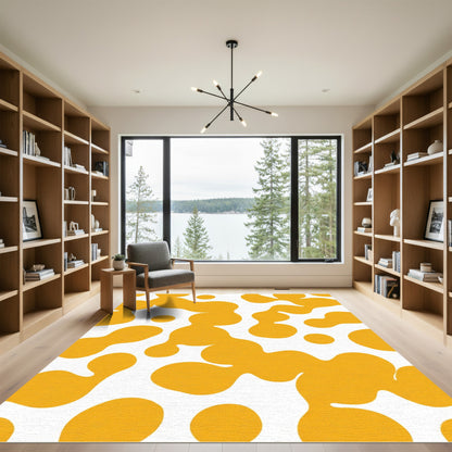 Golden Pod Abstract Organic Rug