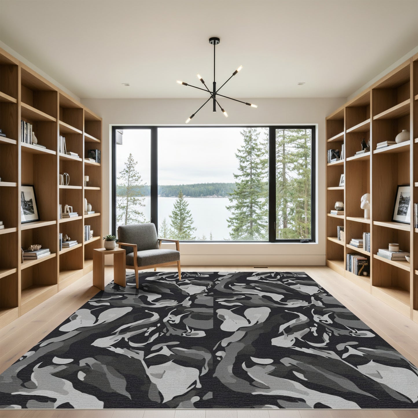 Monochromatic Abstract Blends Rug
