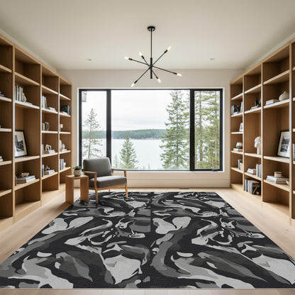 Monochromatic Abstract Blends Rug