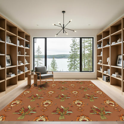 Earthy Autumnal Bouquet Emblem Rug