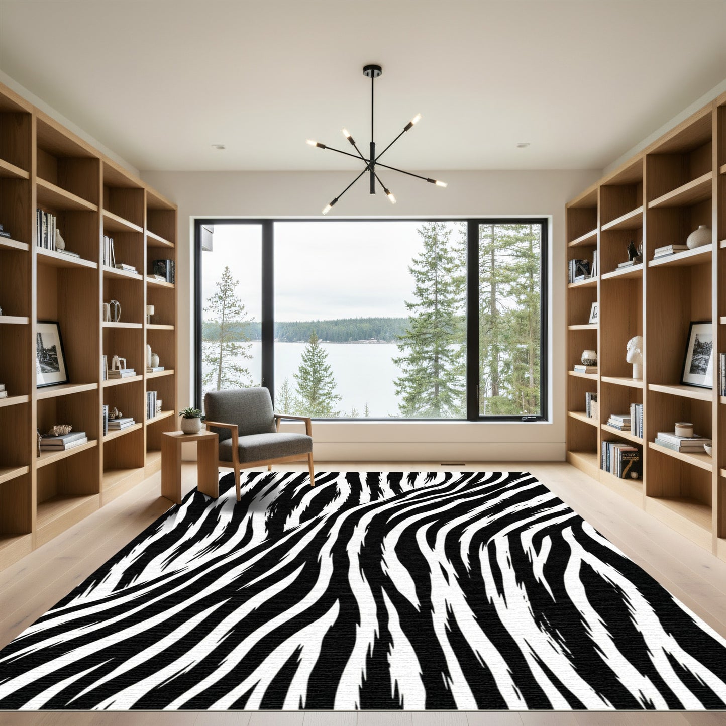 Abstract Wild Animal Striations Rug