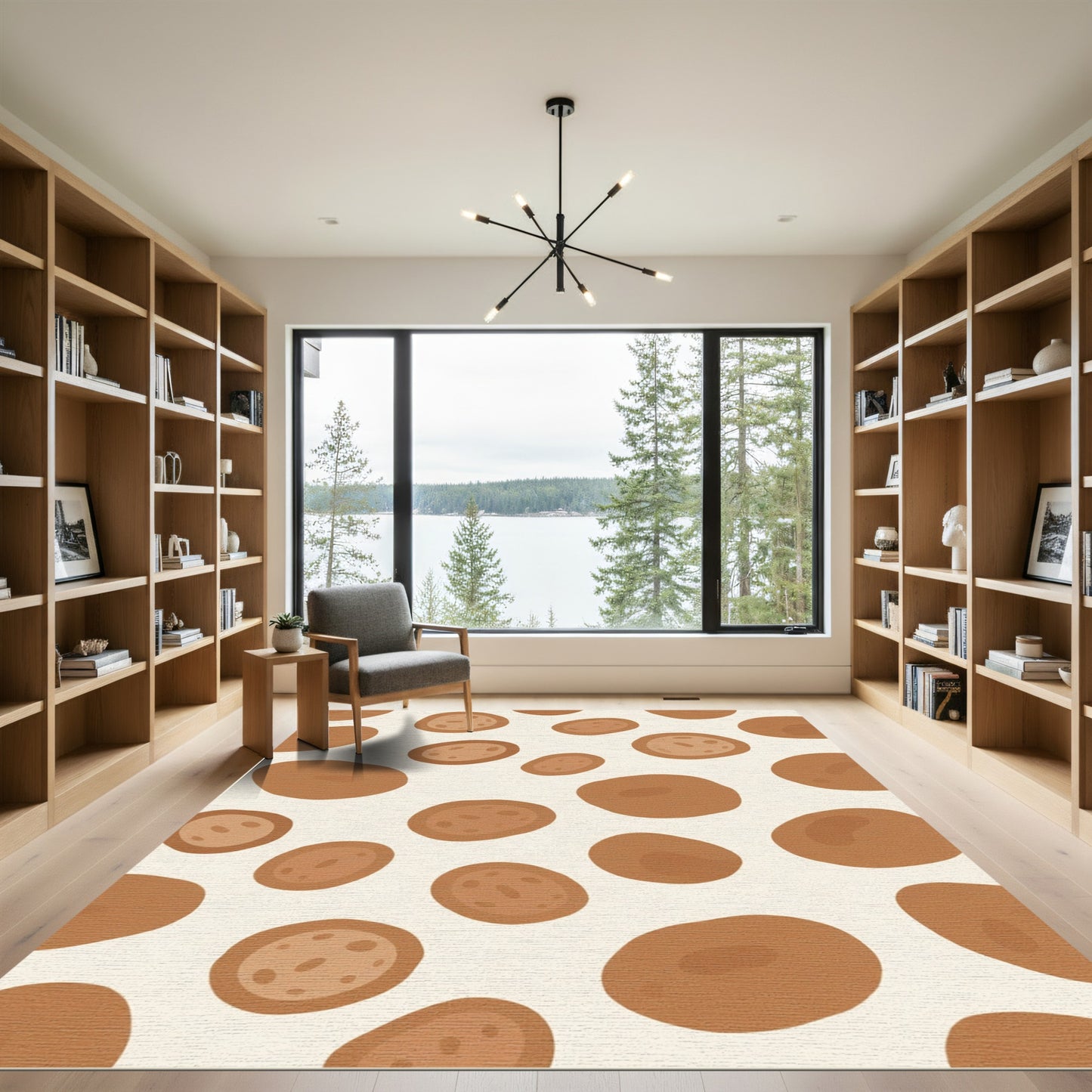 Brown Spot Scatter Rug