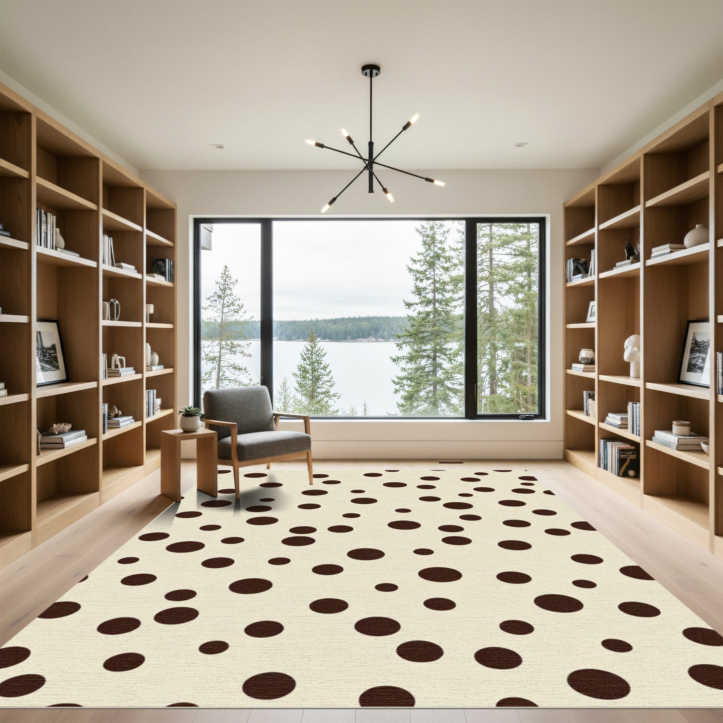 Cream Dark Spot Scatter Rug
